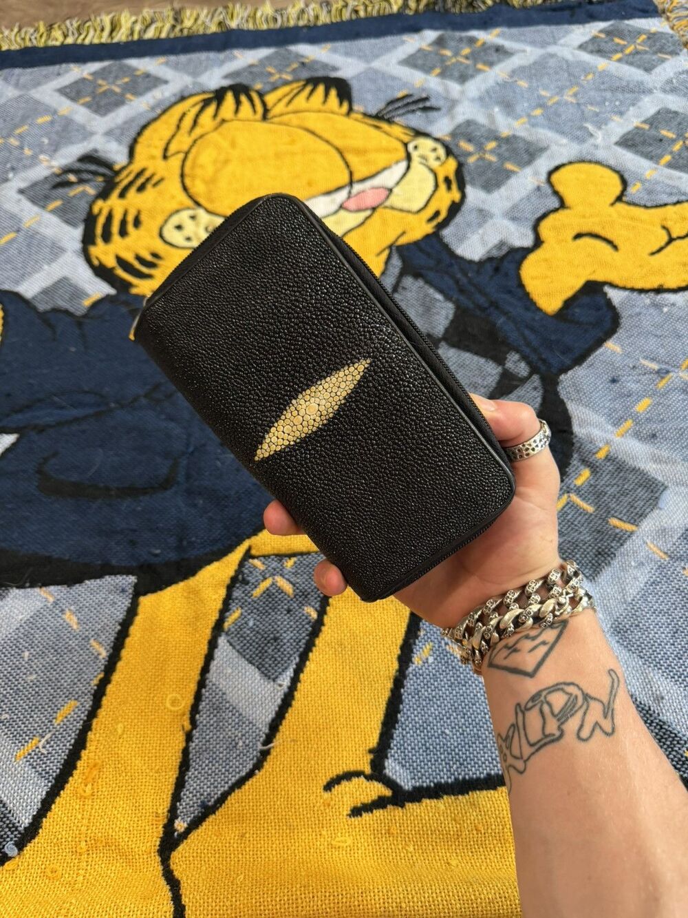 Large Black Stingray Wallet